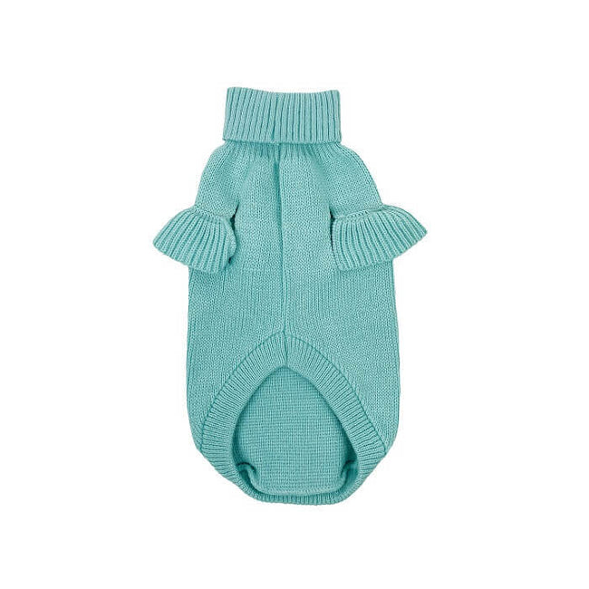 Huskimo Jumper Frill Knit Tiffany Blue
