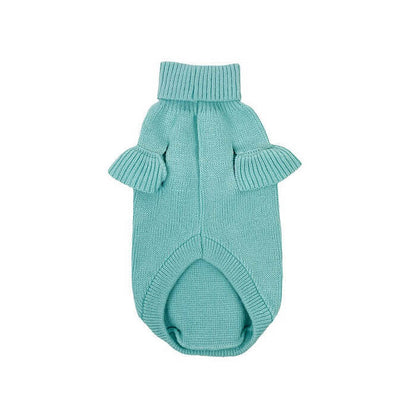 Huskimo Jumper Frill Knit Tiffany Blue