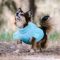 Huskimo Jumper Frill Knit Tiffany Blue