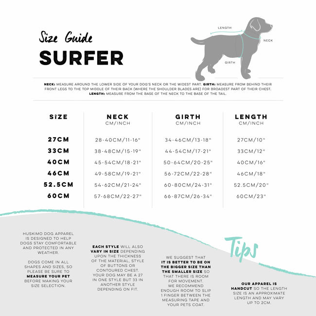 Huskimo Surfer Dog Coat - Sage