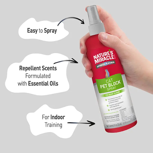 Natures Miracle Cat Pet Block Spray 236ml