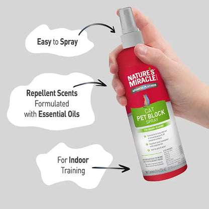 Natures Miracle Cat Pet Block Spray 236ml