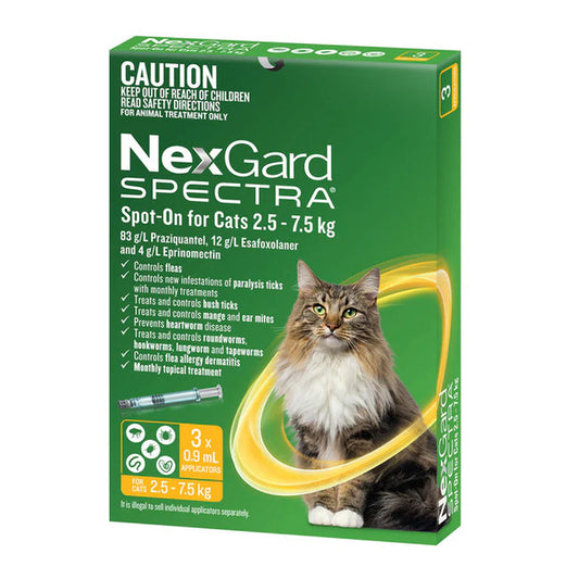 NexGard SPECTRA Spot-On for Cats 2.5-7.5 kg