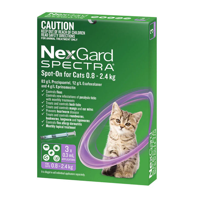NexGard Spectra Spot-On for Cats 0.8-2.4 kg