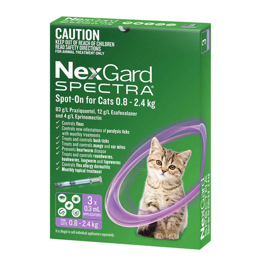 NexGard Spectra Spot-On for Cats 0.8-2.4 kg