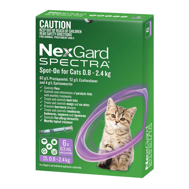 NexGard Spectra Spot-On for Cats 0.8-2.4 kg